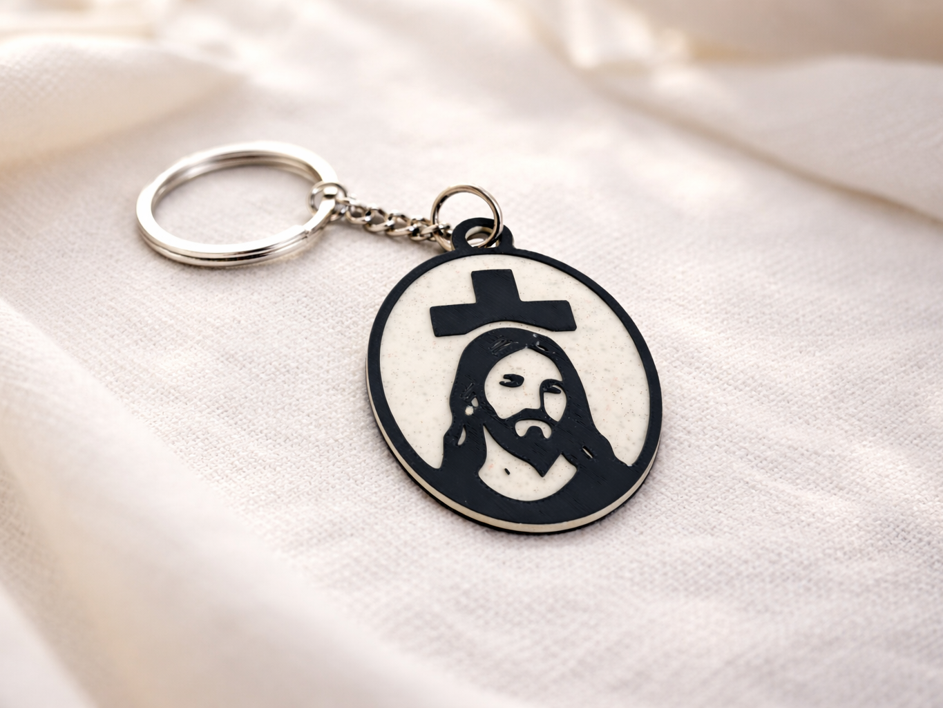 Minimalist Jesus Keychain
