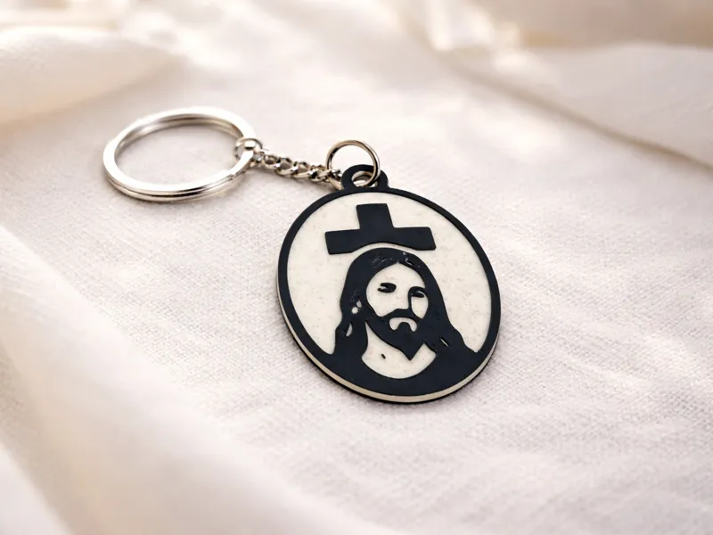 Minimalist Jesus Keychain