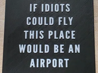 If idiots could fly this place would be an airport
