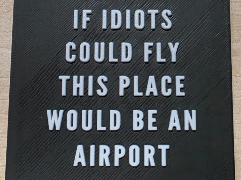 If idiots could fly this place would be an airport
