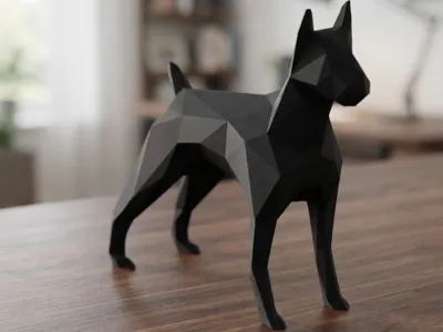 Cachorro low poly easy print