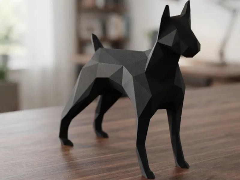 Cachorro low poly easy print