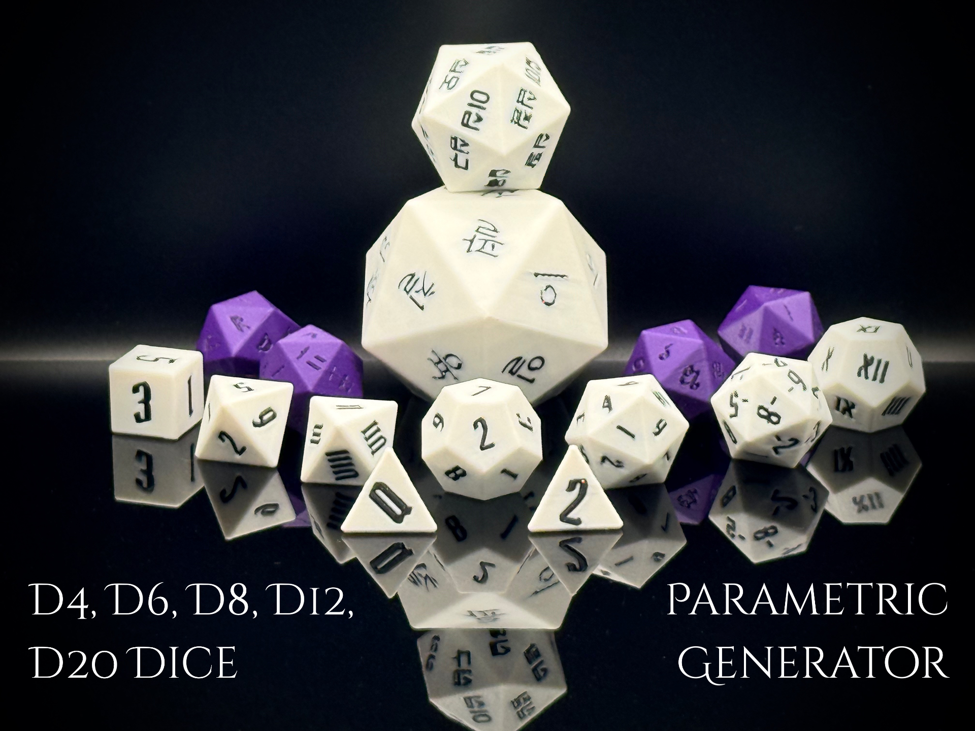 Parametric D&D Dice Generator / Customiser