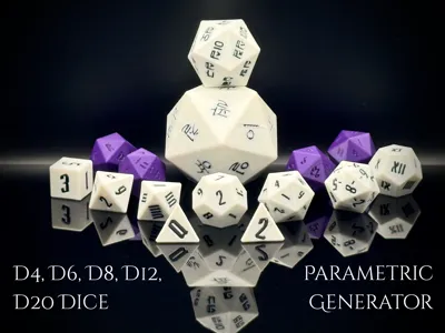 Parametric D&D Dice Generator / Customiser
