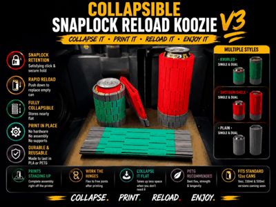 Collapsible SnapLock Reload Koozie V3