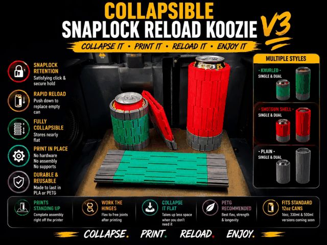 Collapsible SnapLock Reload Koozie V3
