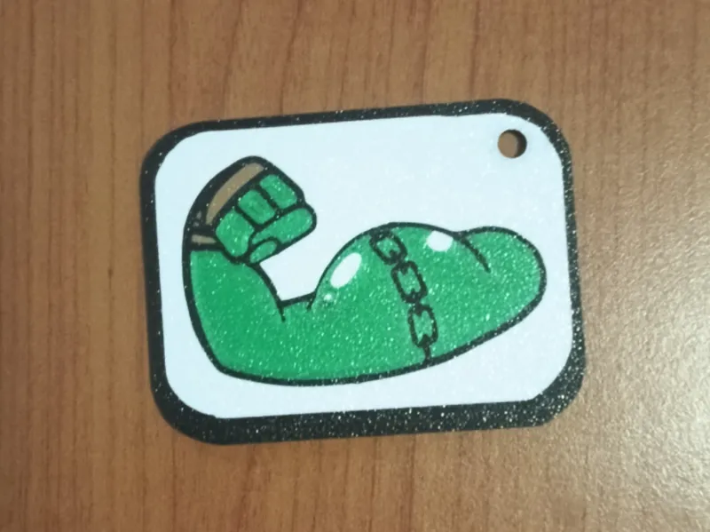 Clash Royale Goblin Cage Bicep Emote Keychain
