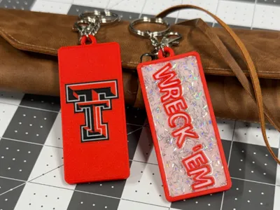 Wreck 'Em Texas Tech Keychain