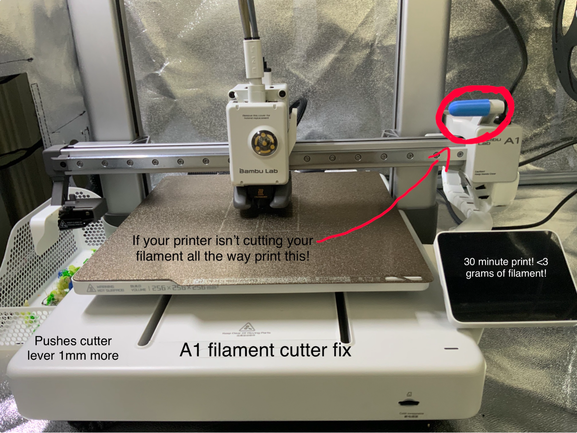 A1 filament cutter fix