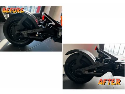 Teverun 7260r rear light upgrade above rear wheel