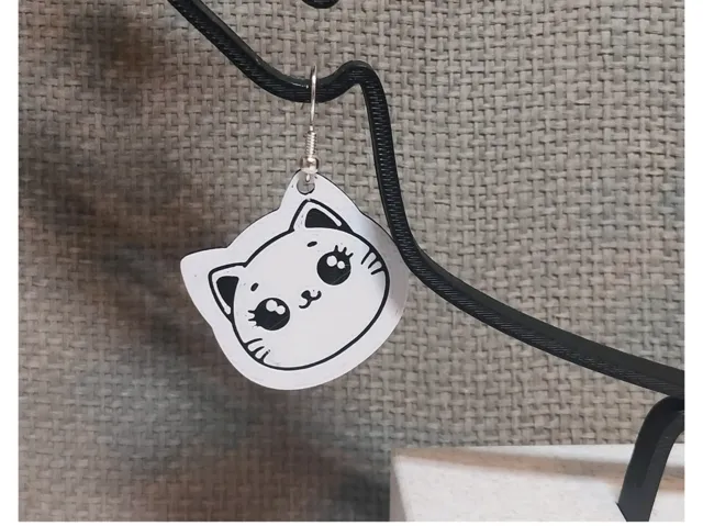 Cat's head - earrings