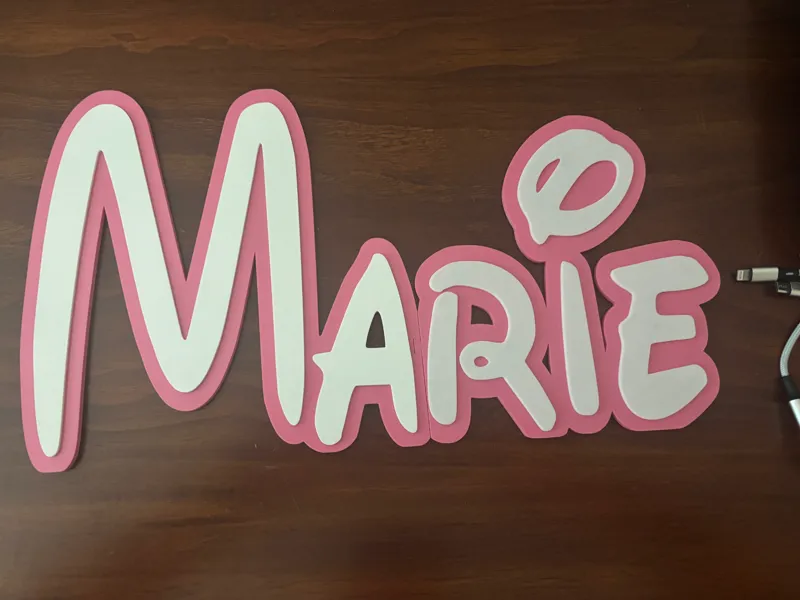 Disney Name Sign Marie Kid Room Wall Decor