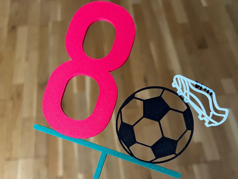 Cake Topper, 3-15 Jahre, Fußball
