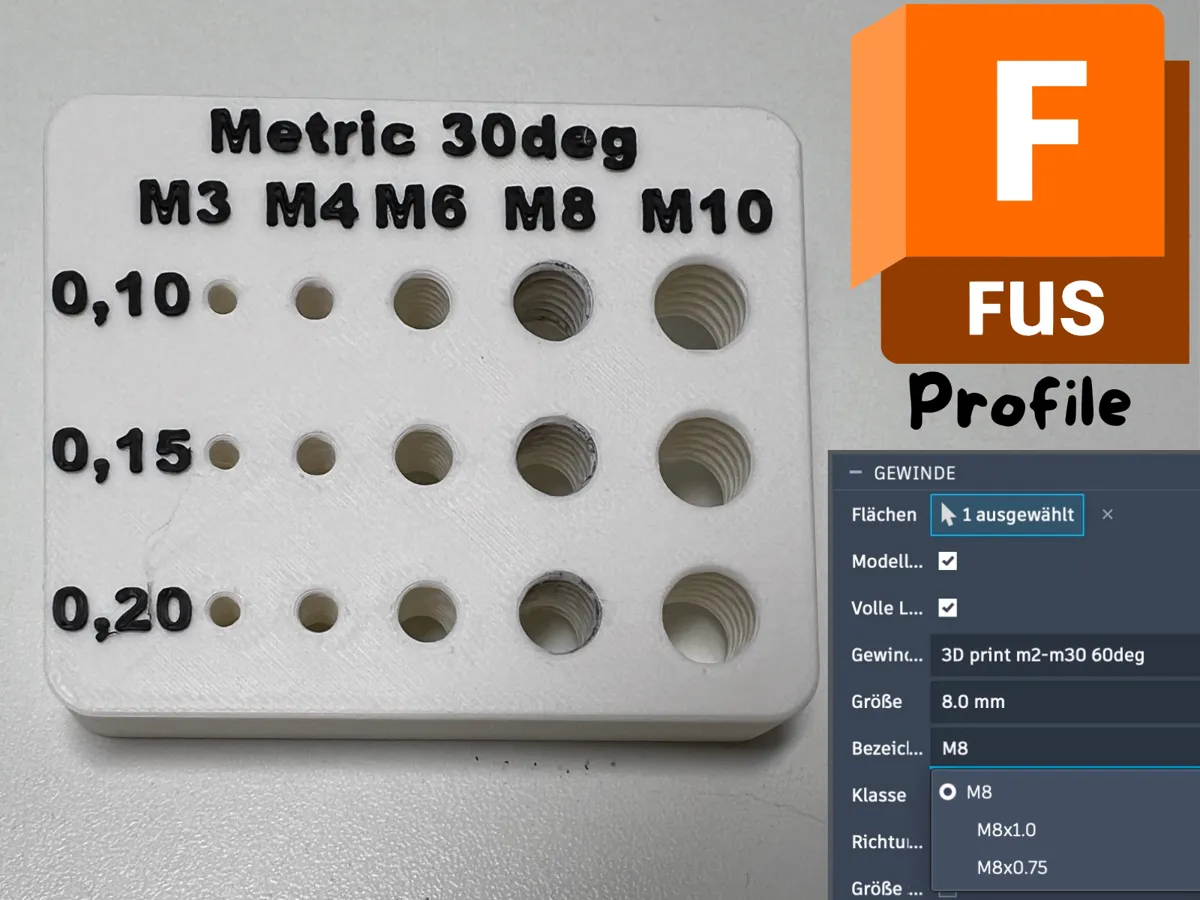 Thread Table 3d Print Fusion Thread Profile Pack (Optimized for Printing - Free 3D Print ...