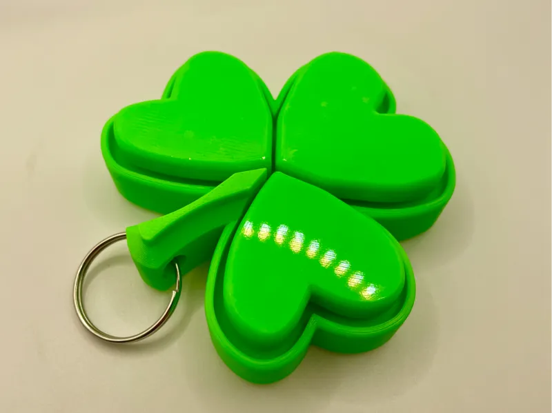 Triple Clicker Shamrock Keychain - Fidget Toy