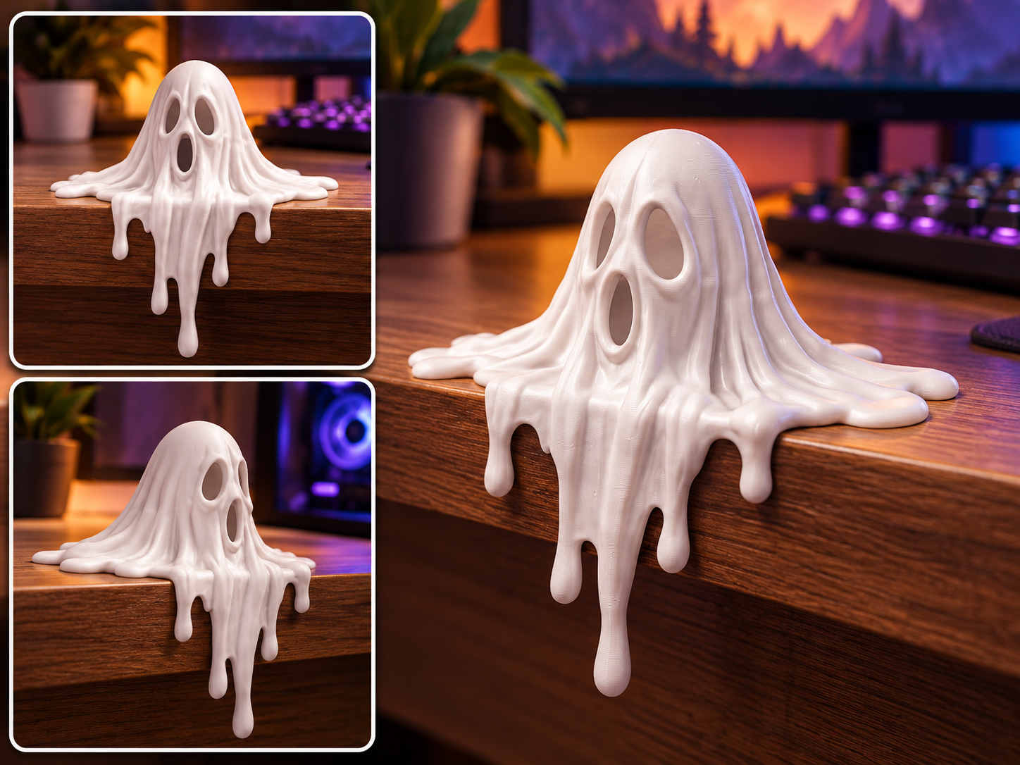 Melting Ghost Shelf Buddy – Halloween Decor - 1