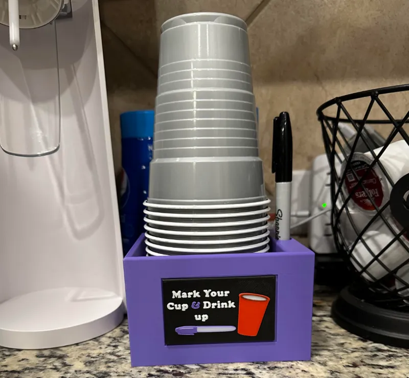 Solo cup holder - mark your cup and drink up