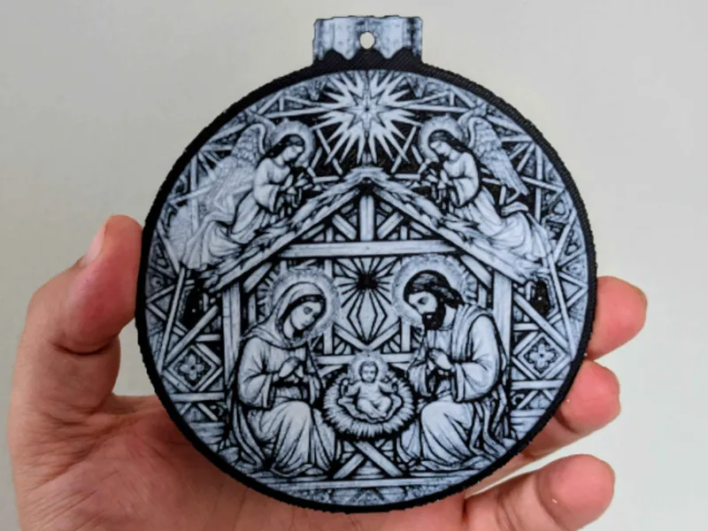 Nativity scene bauble / decoration