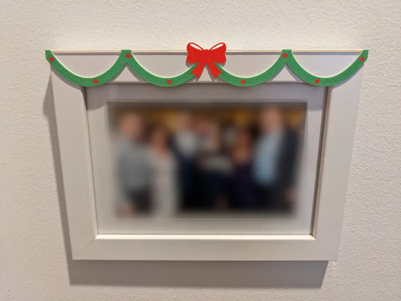 Christmas photo frame topper