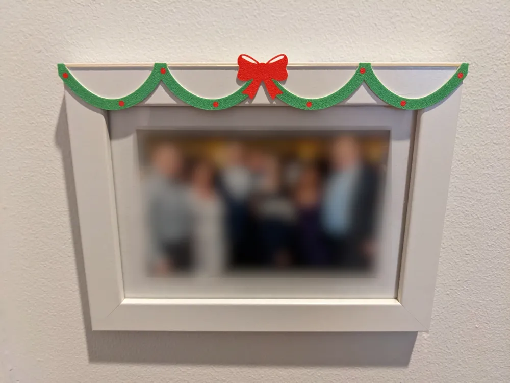 Picture Frame Topper Christmas photo frame topper - Free 3D Print Model - MakerWorld