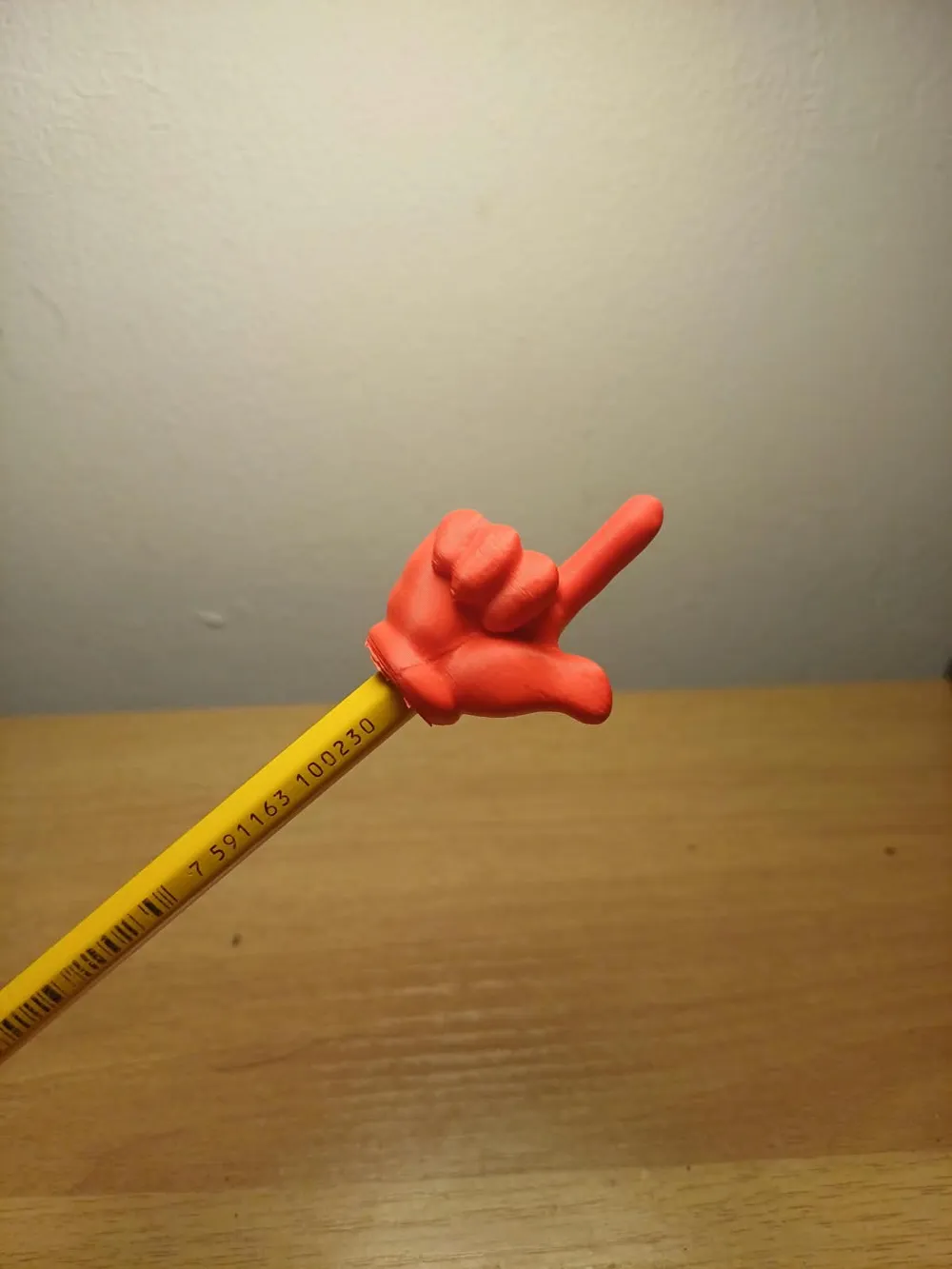Pointing Hand Pencil Topper - Free 3D Print Model - MakerWorld