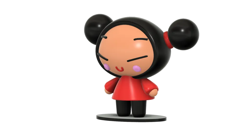 Figurine Pucca en 3 couleurs (sans AMS)