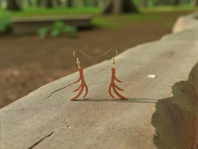 Reindeer antlers earrings
