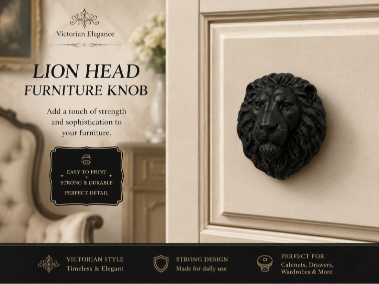 Lion Head Furniture Knob