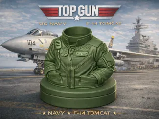 Porta penne busto pilota di aerei Top Gun
