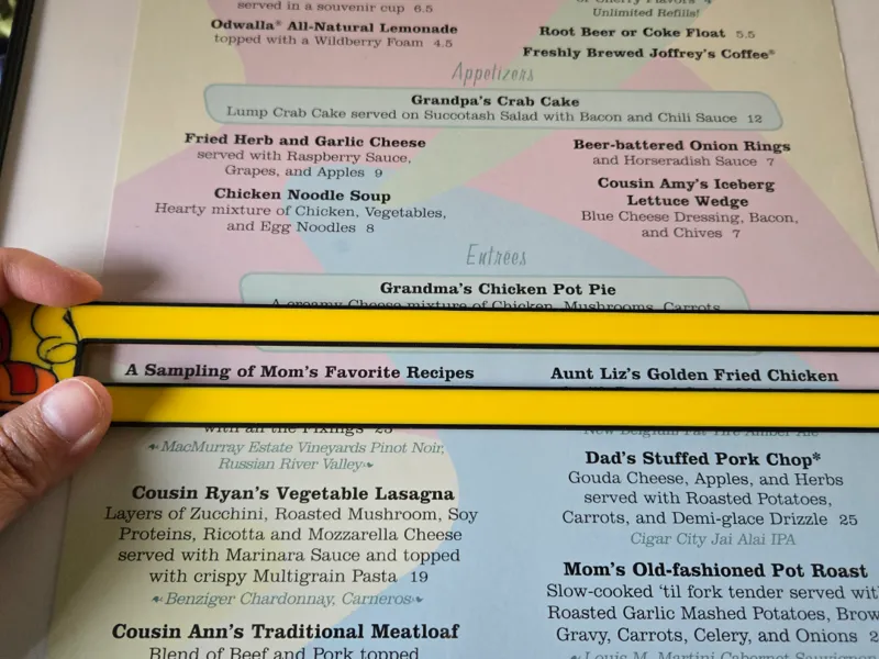 Pooh Menu Reading Aid / Text Guide