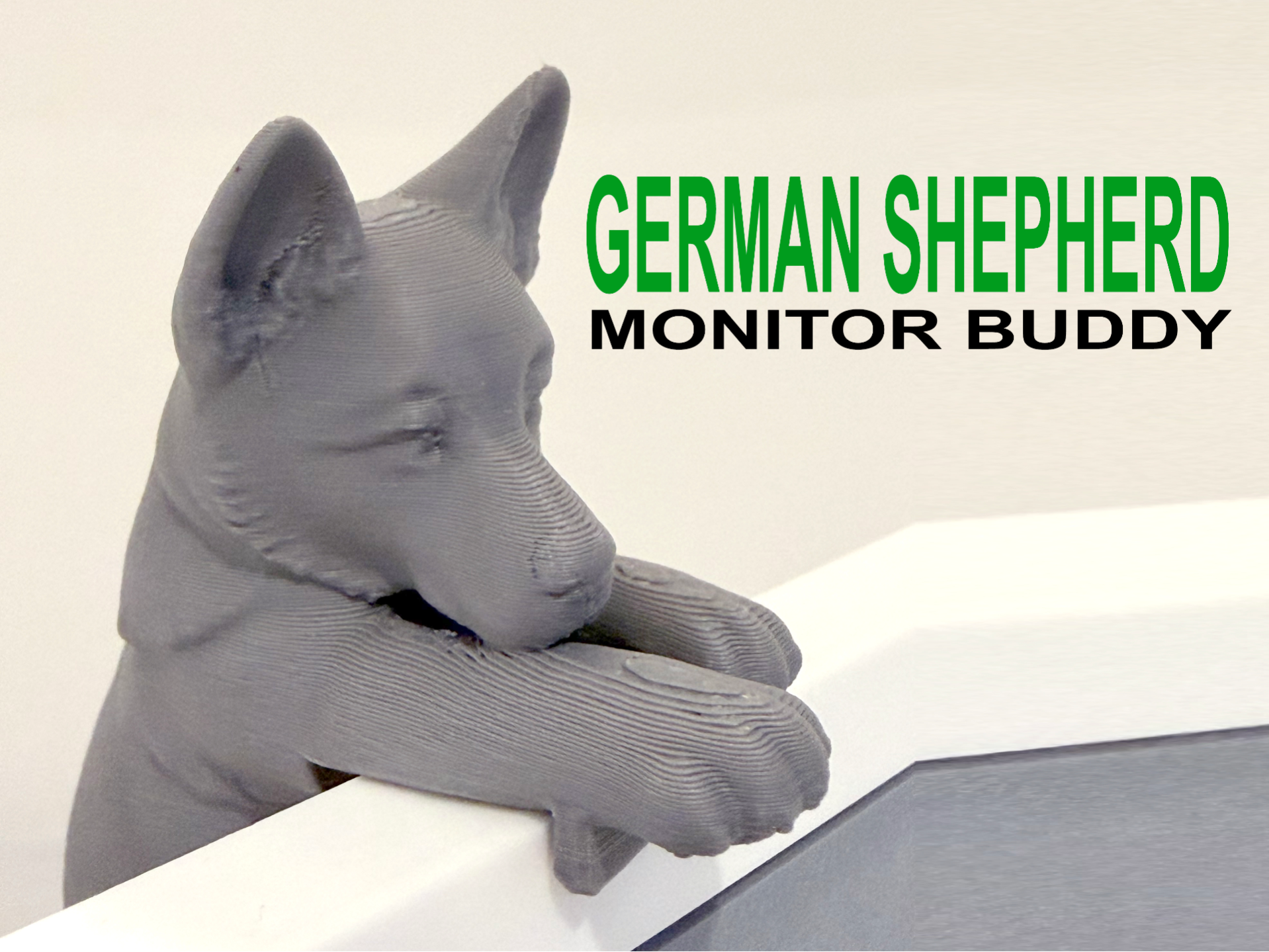 German Shepherd Pup Monitor Buddy