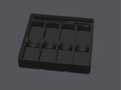 Gridfinity Rectangular Hydrometer Storage Bin.