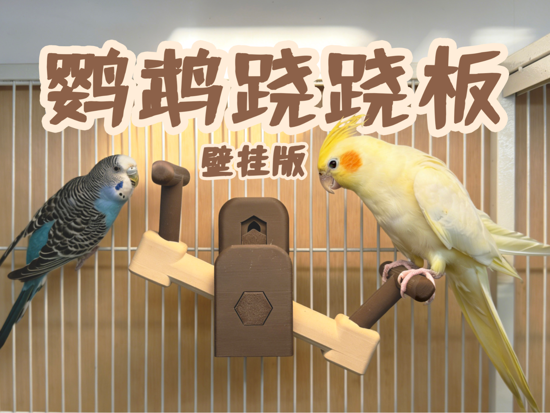 Miniatura 1 do modelo 3D 鹦鹉跷跷板（壁挂版）