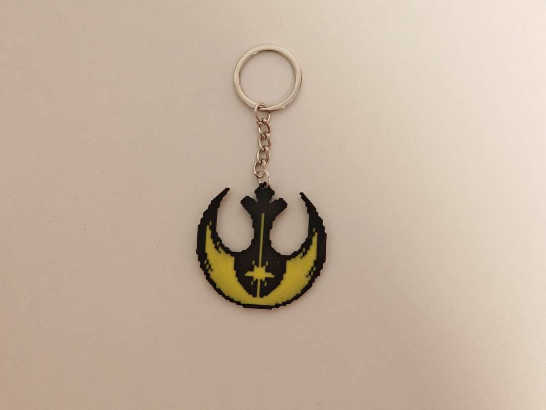 Jedi Order Emblem Keychain Pixelart