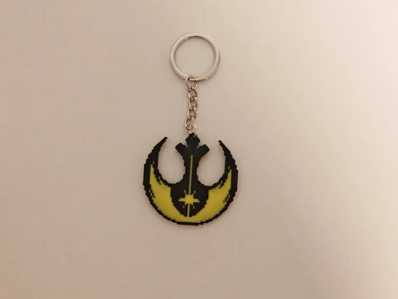 Jedi Order Emblem Keychain Pixelart