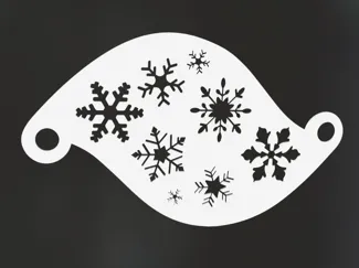 Snowflake face paint stencil