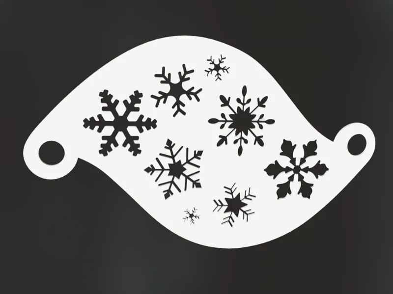 Snowflake face paint stencil