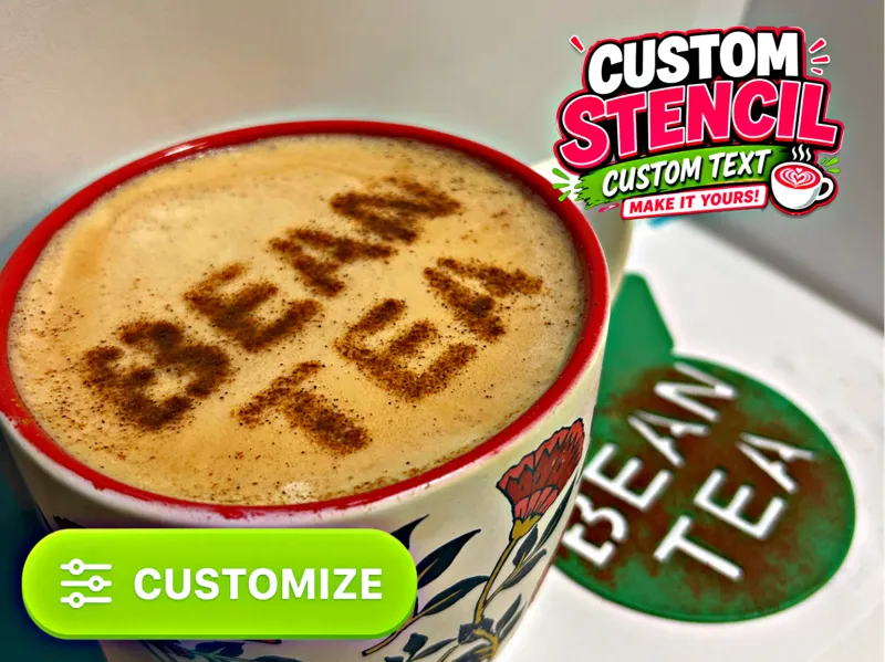 Make Any Text Coffee Stencil! Great Gift/Prank 