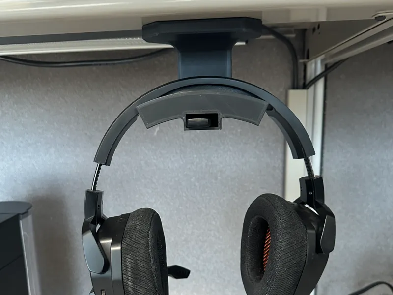 Magnetic headphone holder - under cabinet