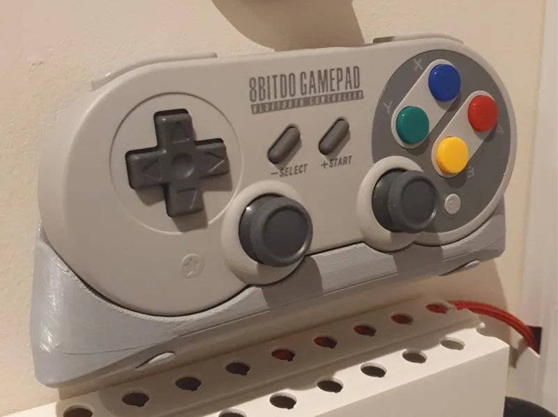 8Bitdo SN/SF30 Pro Wall Mount, with cable tie-off