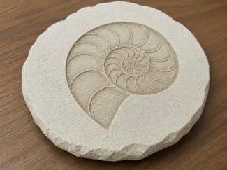Ammonite Fossil Rock Slab