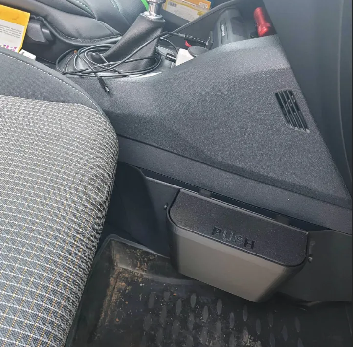 Push Lid Car Door Pocket Trash Bin view 3