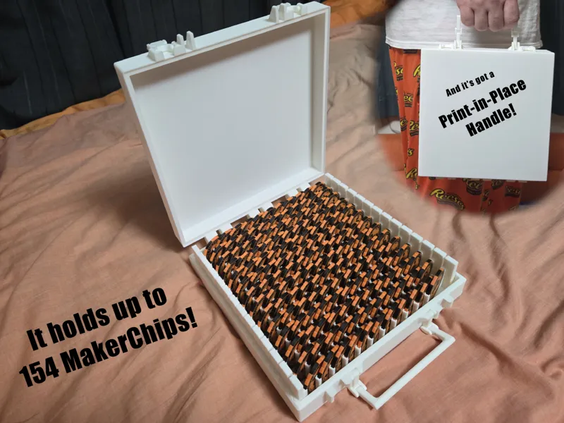 MakerChip Carrying Case with Print-in-Place Handle