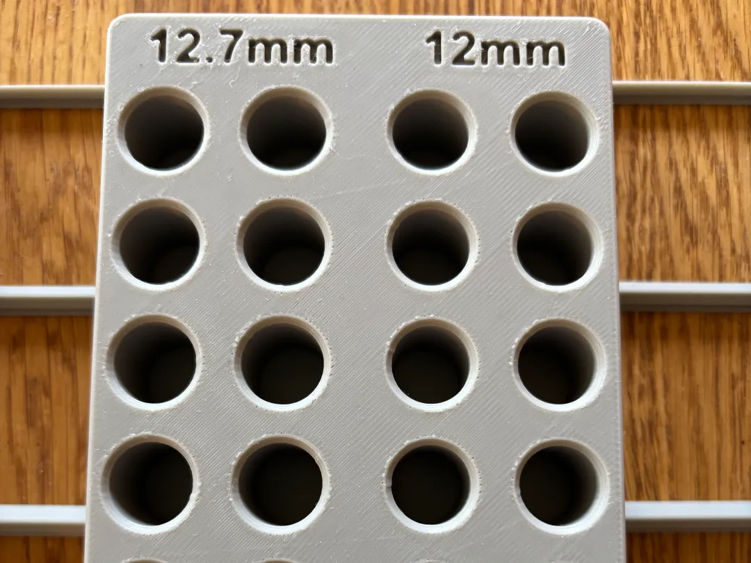 Bac Gridfinity pour fraises 12 et 12,7 mm