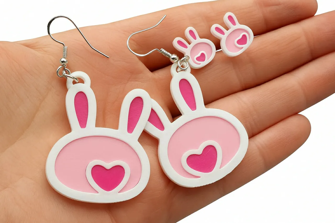 Chunky Bunny Easter Earrings view 3