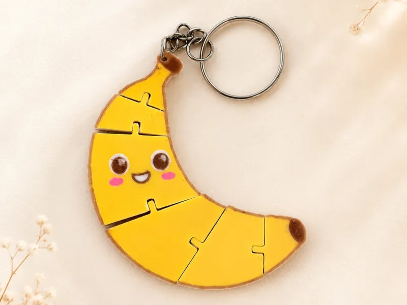 Cute Flexi Banana Keychain