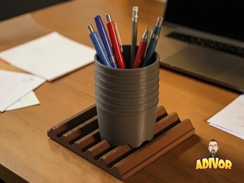 Modular Desk Organizer and Pen Holder 
