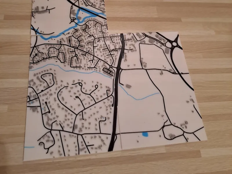 Carte de la ville de Gouesnou (40cm x 60cm)