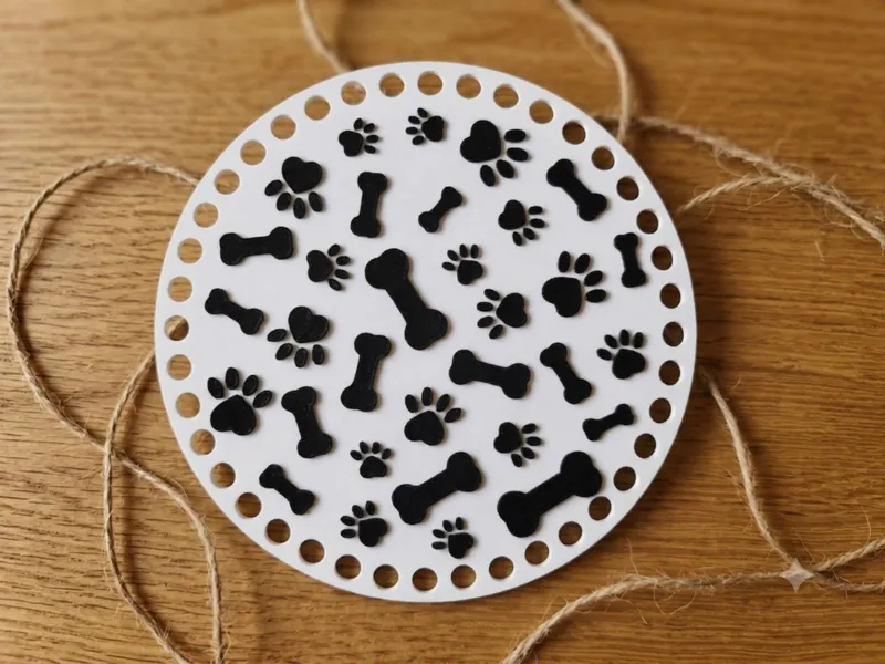 Base for chrochet basket paw 