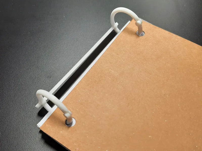 Thin-spine 2-ring binder
